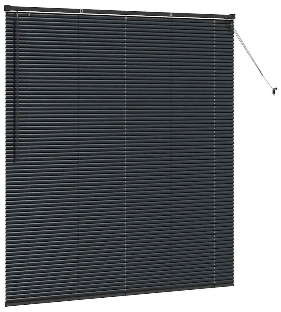 Persiana de Janela com cortinas Outros Manual Preto 160 x 175 cm Alumí