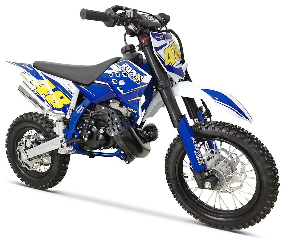 MINI MOTO Crianças MINICROSS gasolina Roan 50M 50cc 9cv 12/10" réplica KTM Azul