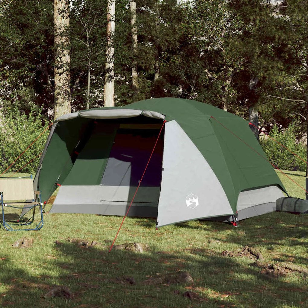 Tenda familiar c/ avançado para 6 pessoas impermeável verde