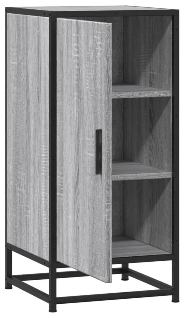 Aparador 35,5x35x76 cm deriv. de madeira/metal cinzento sonoma