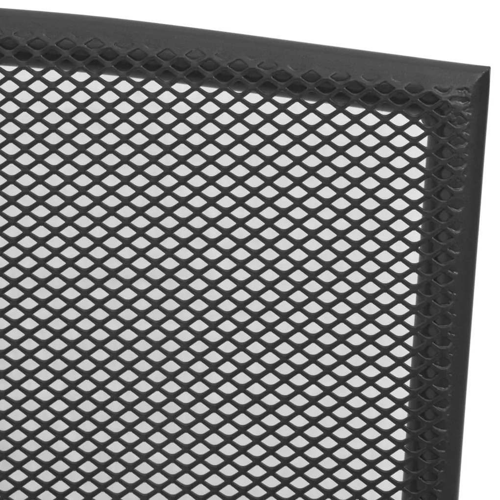 Cadeiras de jardim design rede 4 pcs aço antracite