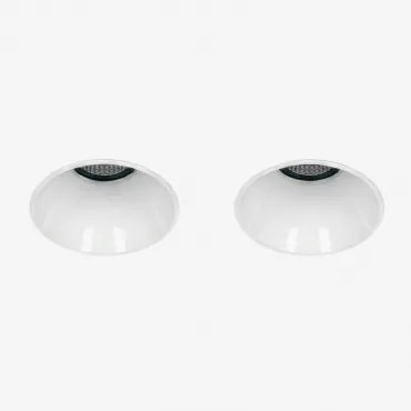 Pack De 2 Downlights Led Embutidos Sem Moldura Trimless Redondos Em Alumínio Luisiana Branco & Branco Frio 4000k & Ø5,3 Cm & 6 W & 23º - Sklum