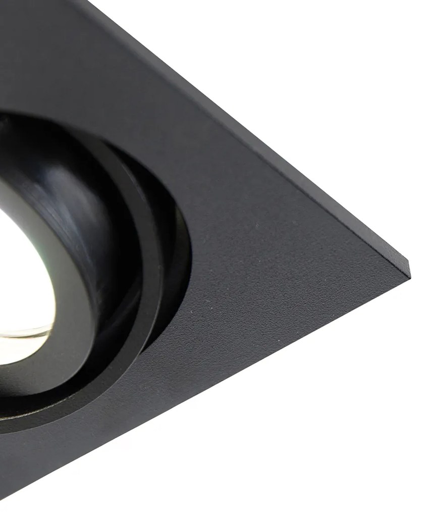 LED Foco embutido inteligente preto ajustável com Wi-Fi GU10 - Club Moderno