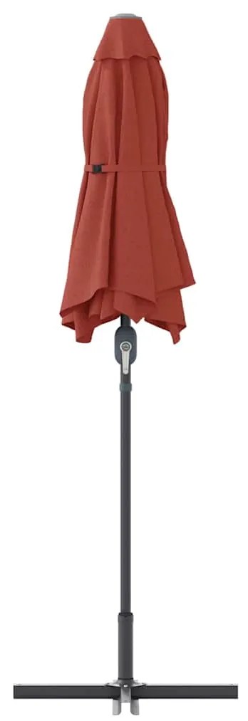 Guarda-sol de Jardim Terracota 380 x 196 x 235 cm