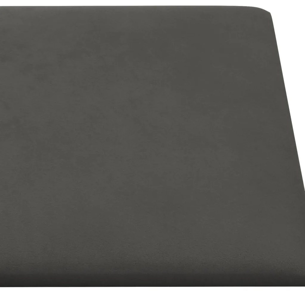Painel de parede 12 pcs 30x30 cm veludo 1,08 m² cinza-escuro