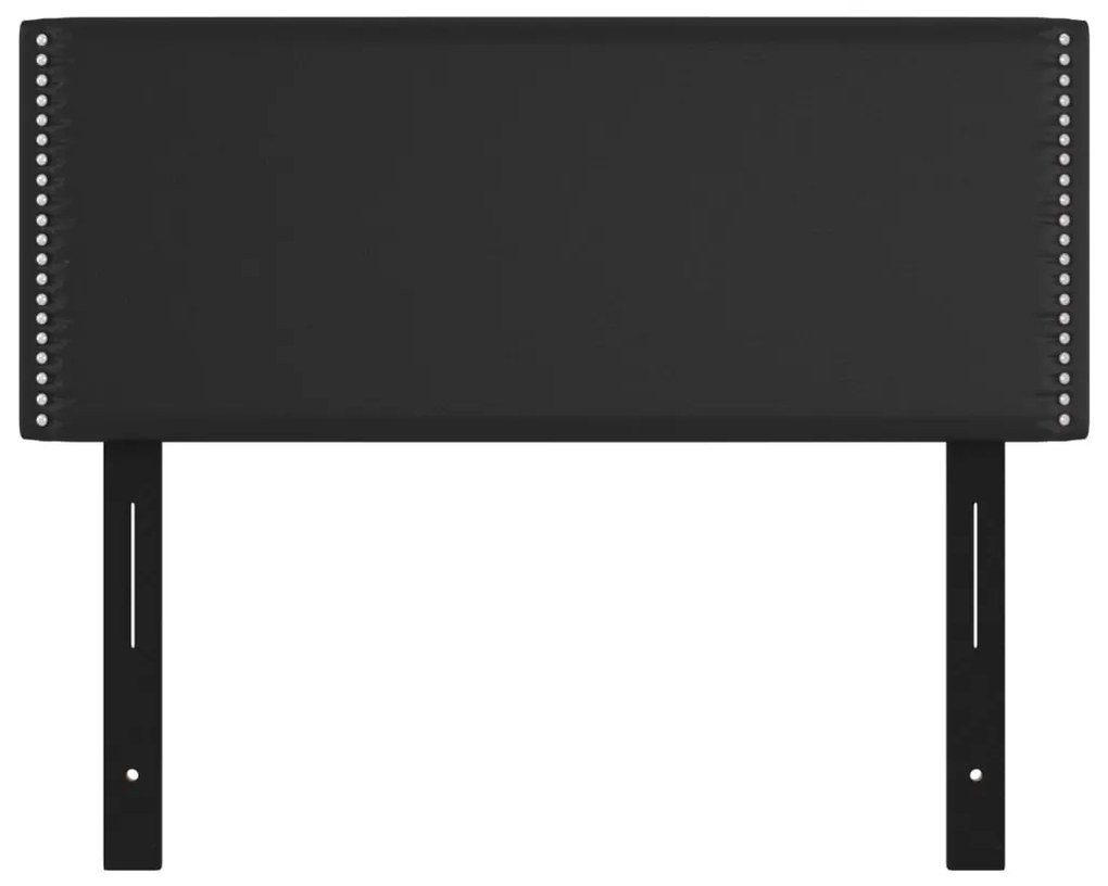 Cabeceira de cama couro artificial 100x5x78/88 cm preto