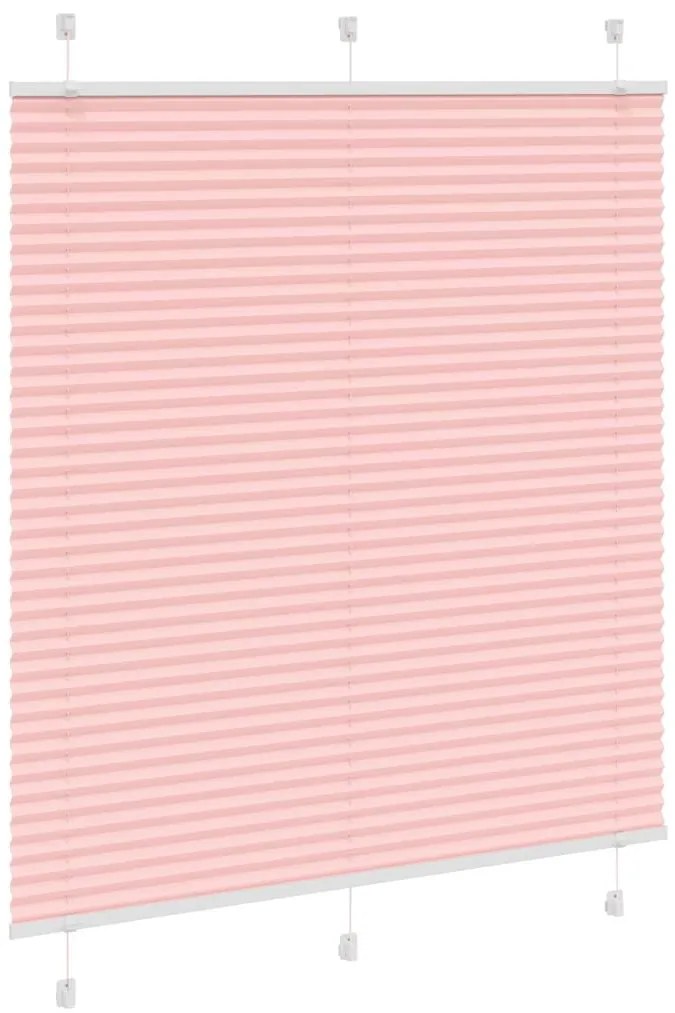 Rosa Plissada Cega 120x100 cm Largura Tecido 119,4cm Poliéster