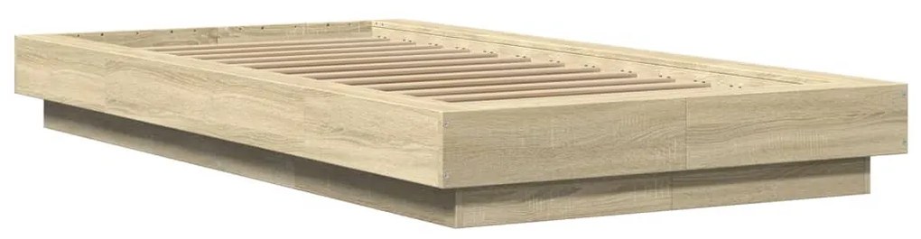 Estrutura de cama 75x190cm derivados de madeira carvalho sonoma