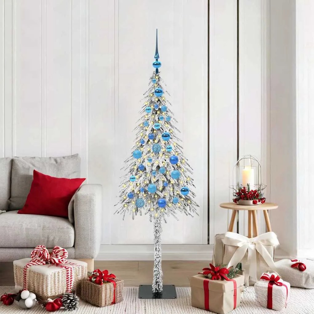 vidaXL Árvore de Natal com 150 LEDs com suporte Branco 150 cm PE e Aço
