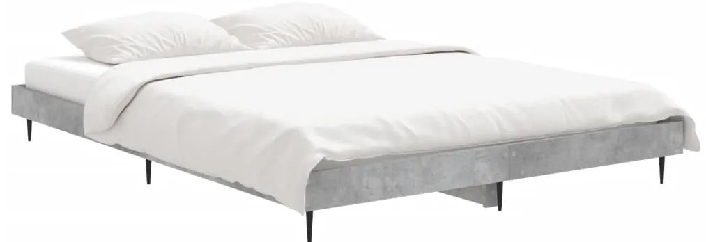 Estrutura de cama 135x190 cm derivados de madeira cinza cimento