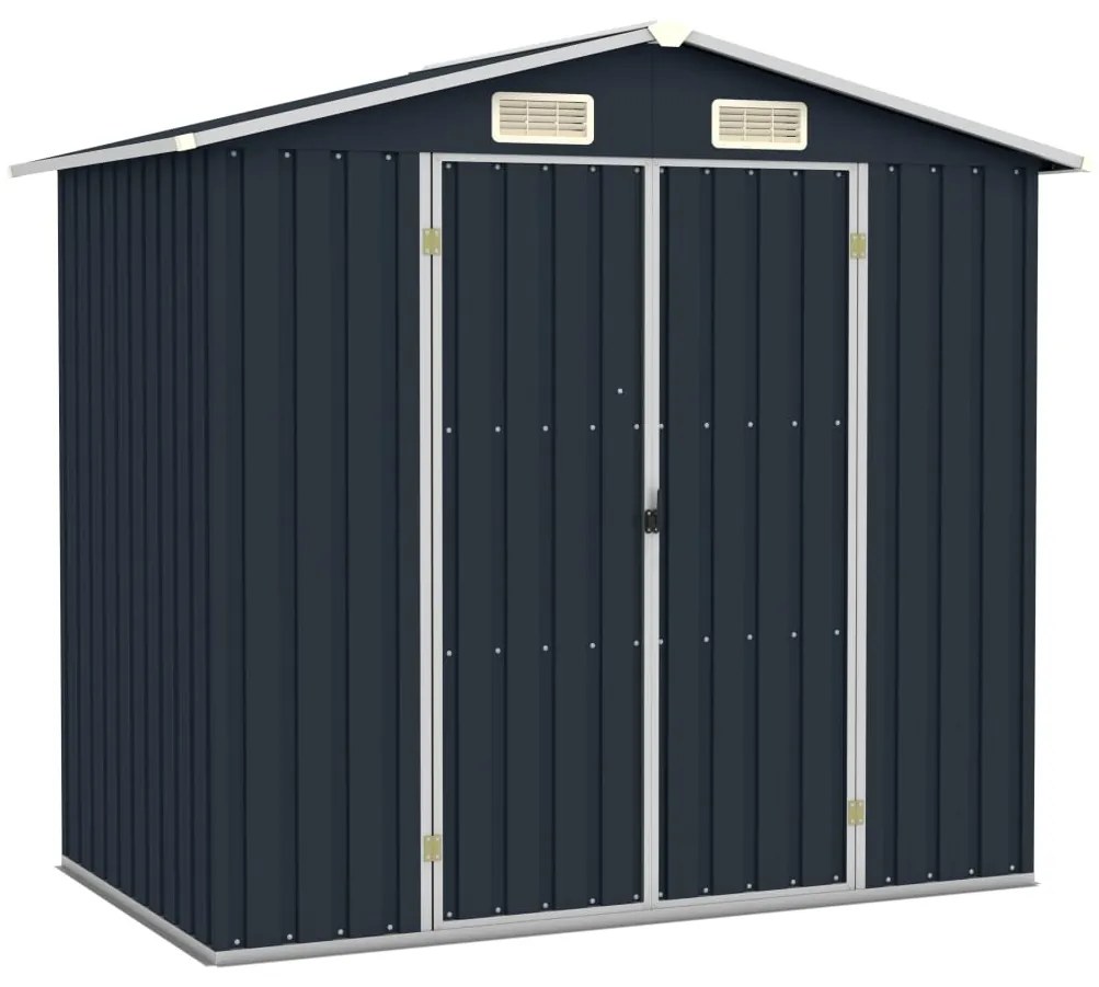 46299 vidaXL Abrigo de jardim 205x129x183 cm aço galvanizado antracite