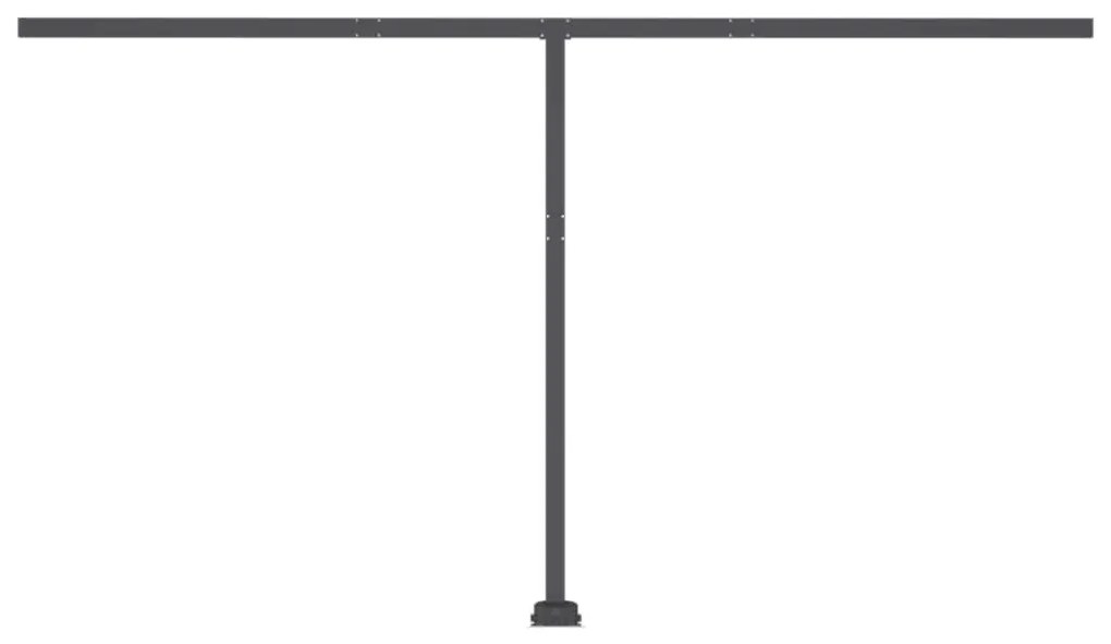 Toldo automático com LED e sensor de vento 400x350 cm antracite