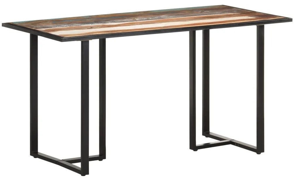Mesa de jantar 140 cm madeira recuperada maciça