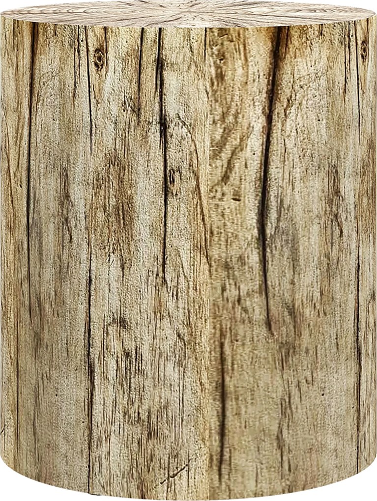 HOMCOM Mesa lateral em design de tronco de árvore, resistente às intempéries, para interior &amp; exterior, concreto, Ø37 x 43 cm | Aosom Portugal
