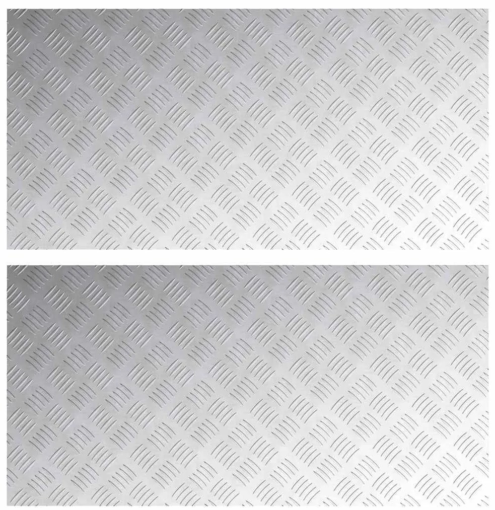 Placas de Alumínio Checker vidaXL 2 pcs Antiderrapante 100x50 cm