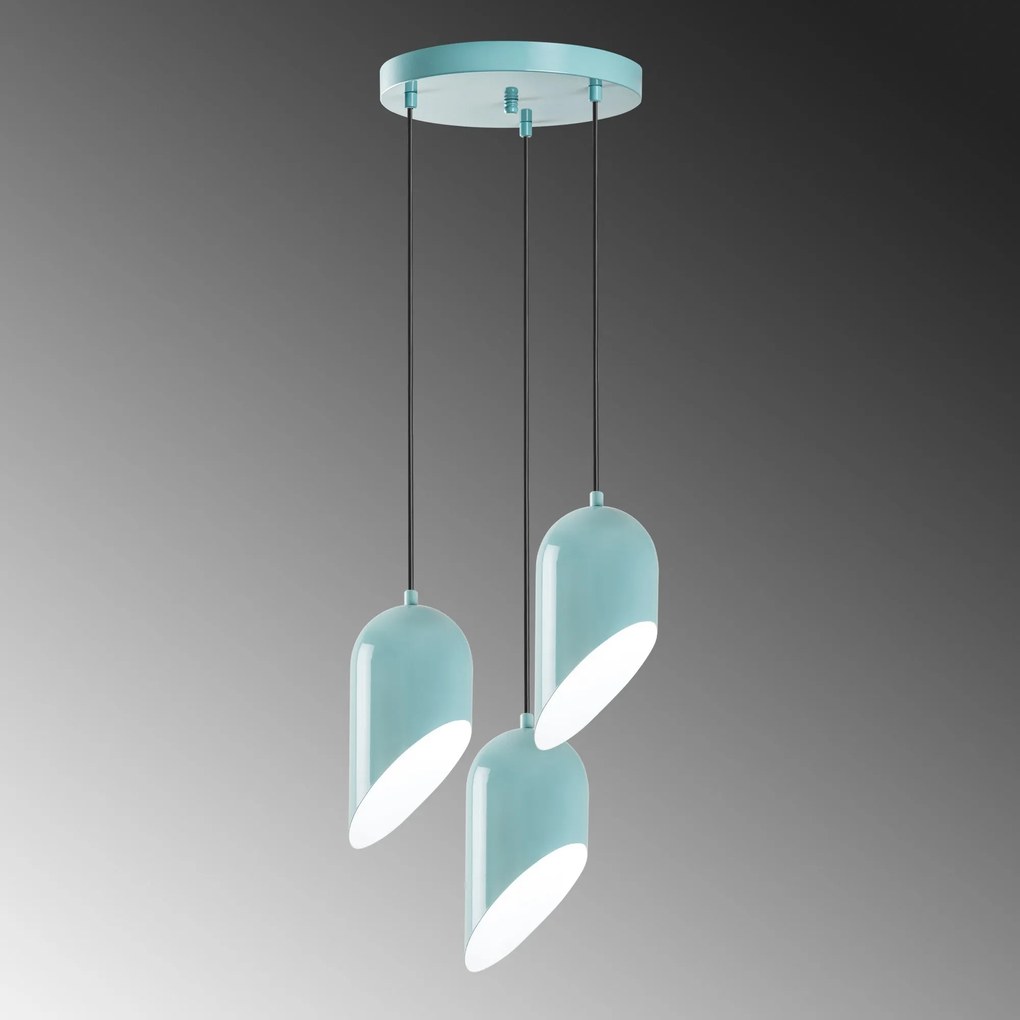 Chandelier Kesik – Turquesa – Diâmetro 40 cm