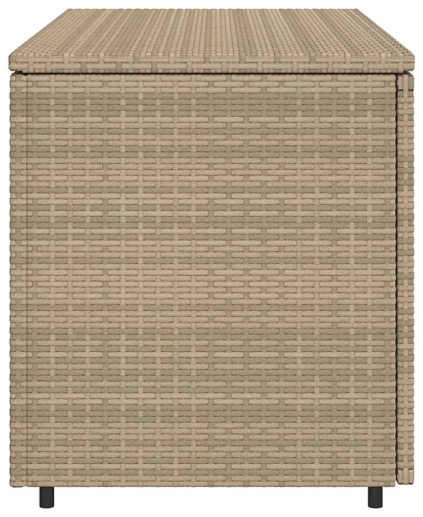 Armário de arrumação para jardim 110x55x60,5 cm vime PE bege