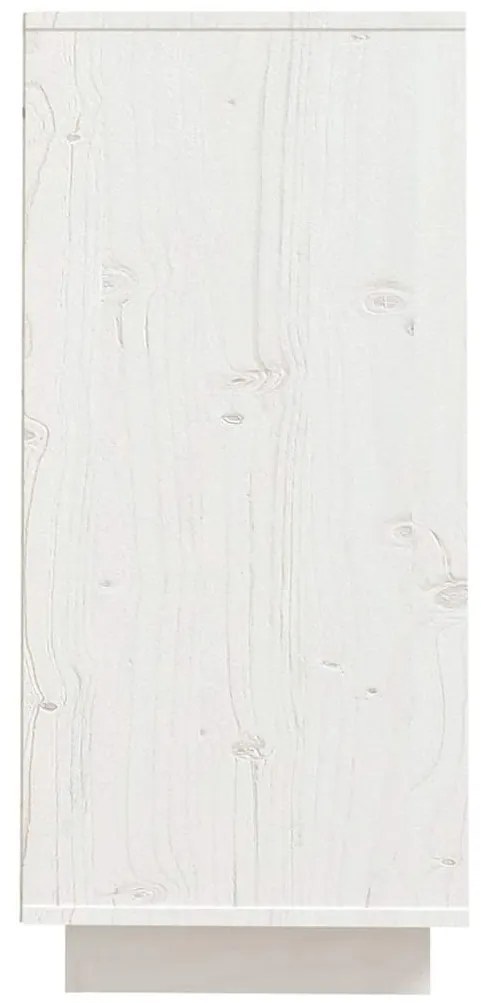 Aparador 60x34x75 cm madeira de pinho maciça branco