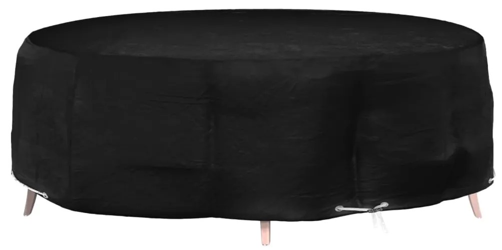 vidaXL Capa p/ espreguiçadeira ilha 10 ilhós Ø236x67 cm redondo