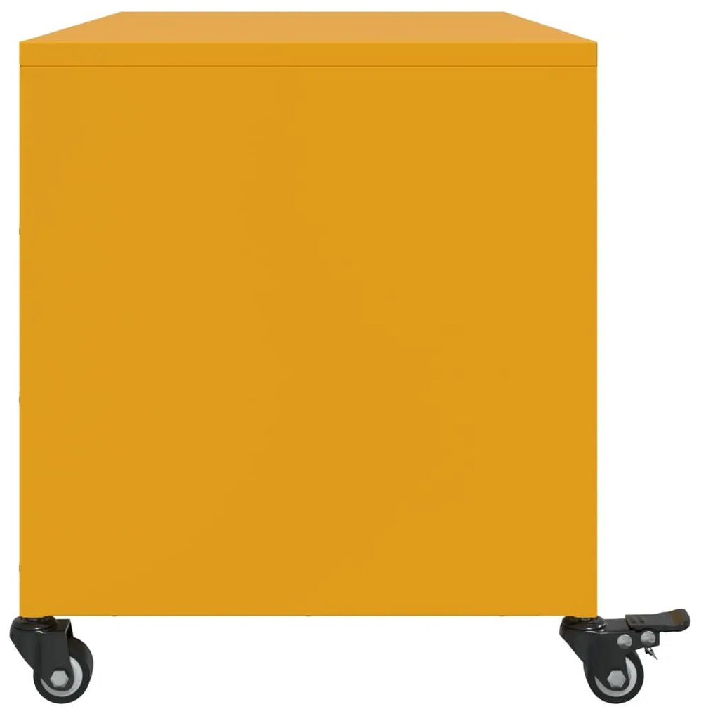 Móvel de TV 68x39x43,5 cm aço amarelo mostarda