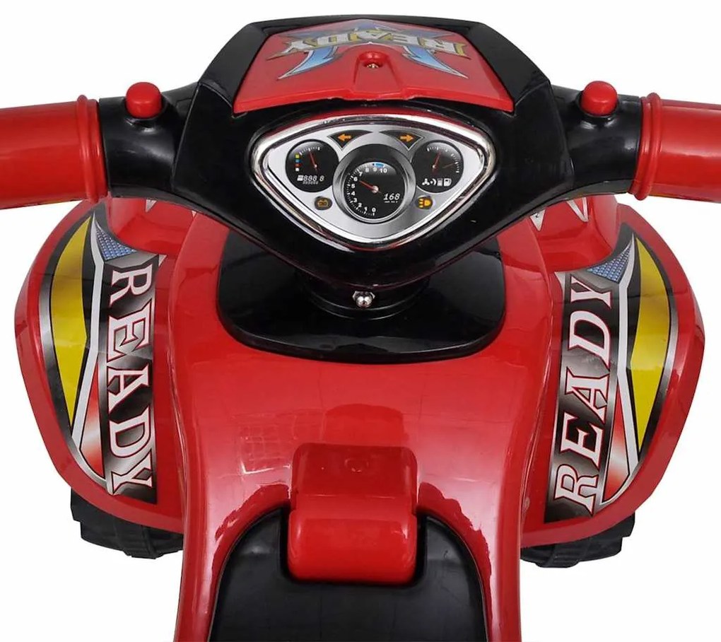 Carro motorizado vermelho com música e luzes
