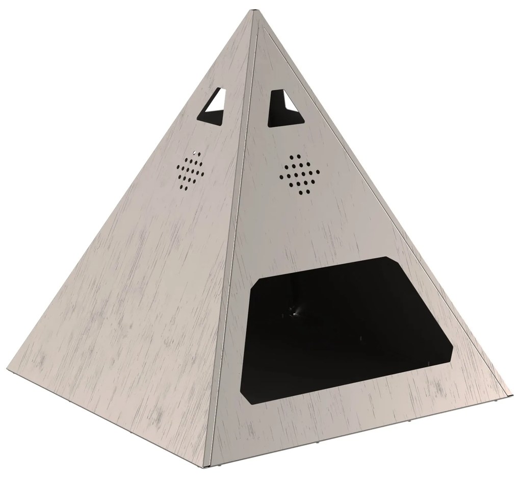 Fogueira Pyramid 50x50x51 cm Aço Envelhecido