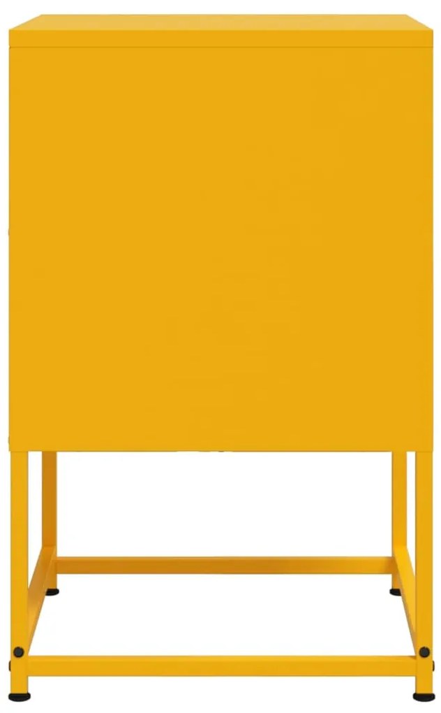 Mesa de cabeceira 36x39x60,5 cm aço amarelo mostarda