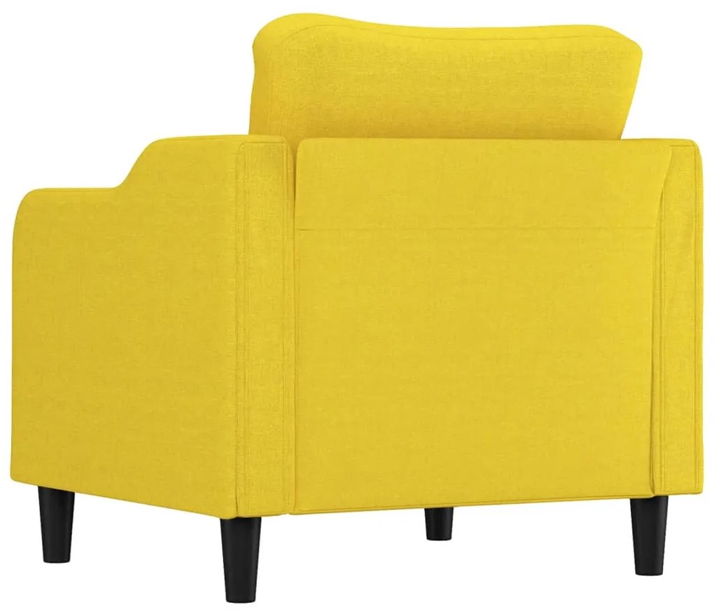 Poltrona Bianca - Em Tecido - Cor Amarelo - 78x77x80 cm - Assento, Apó