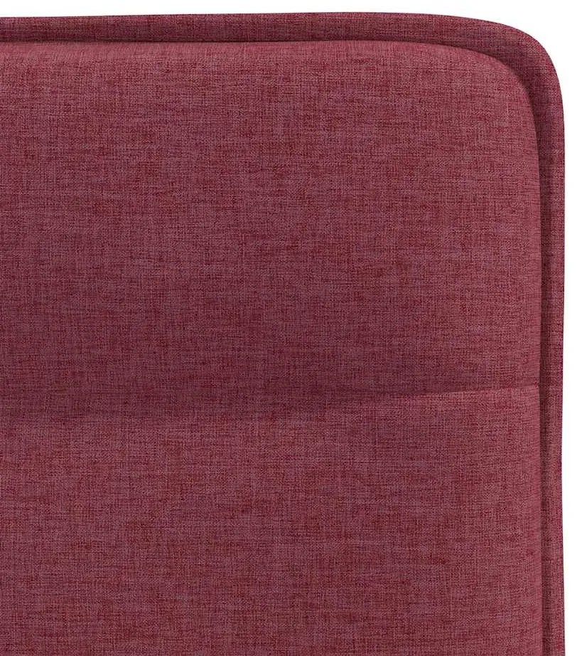 Cadeiras de jantar 4 pcs tecido vermelho tinto