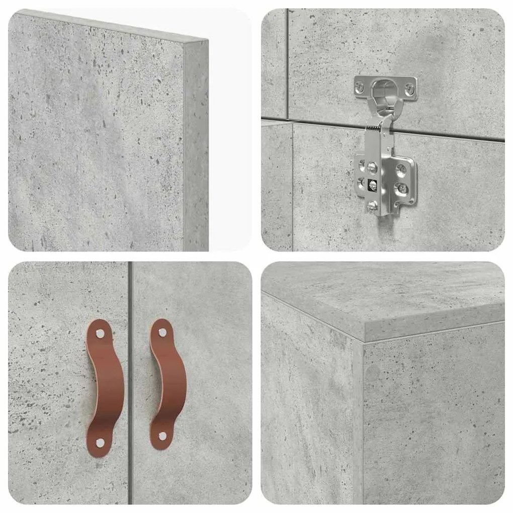 Cama de Armazenamento Cinza Concreto 90 x 190 cm
