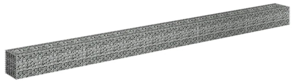 Canteiro elevado/cesto gabião 450x30x30 cm aço galvanizado