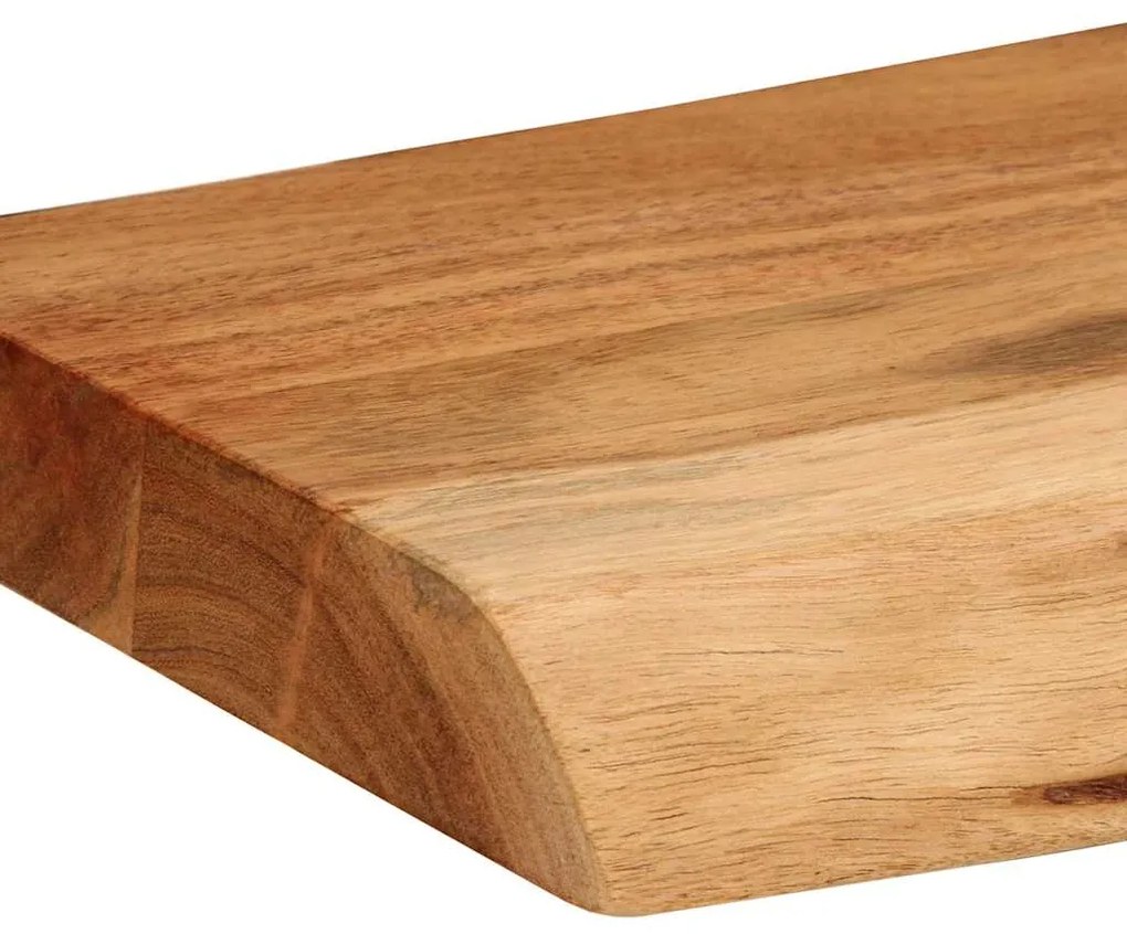 Prateleiras parede 2 pcs 80x20x3,5 cm madeira de acácia maciça