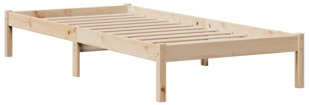 Cama com estante sem colchão 90x190 cm pinho maciço