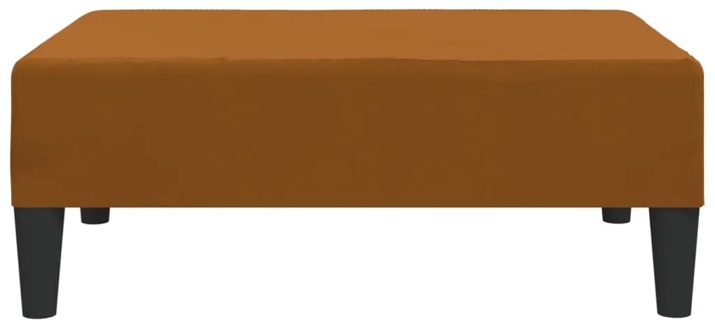 Apoio de pés 78x56x32 veludo castanho