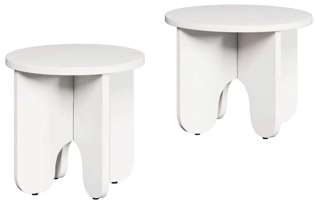 Conjunto de Mesas de Café 2 pcs Branco 39,5 x 39,5 x 30 cm