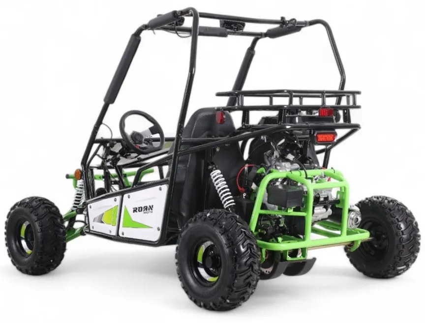 Buggy gasolina para crianças 125cc Roan Triton 2 Lugares R7 Verde