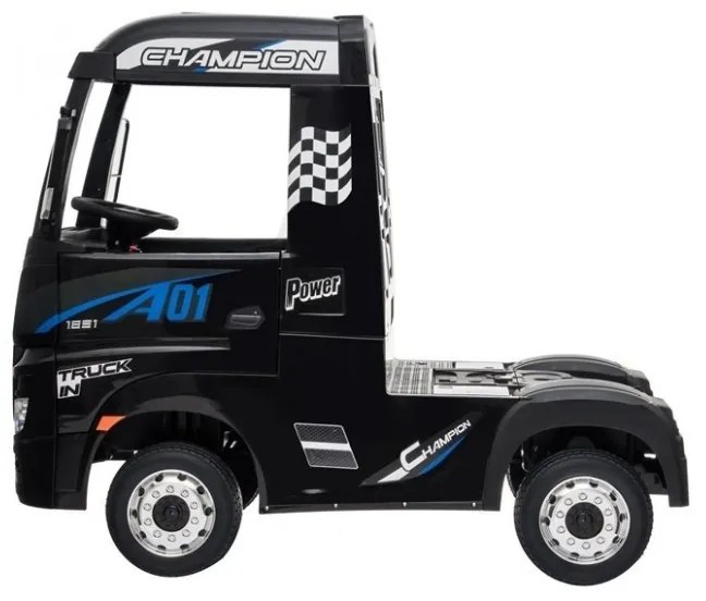 Camião para crianças 3 a 5 anos Mercedes Actros 12V 2.4 PRETO