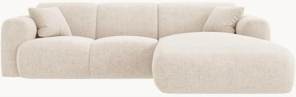 Sofá de canto em chenille Nolio (4 lugares)