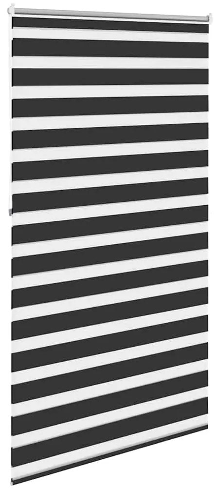 Estore de rolo 120 x 230 cm, linhas de zebra / Preto