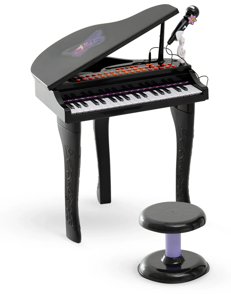 37 Chaves Crianças Piano Musical Piano Eletrônico Teclado Brinquedo  Instrumento Musical Brinquedo com Microfone para Meninos Meninas Mais de 3  Anos de