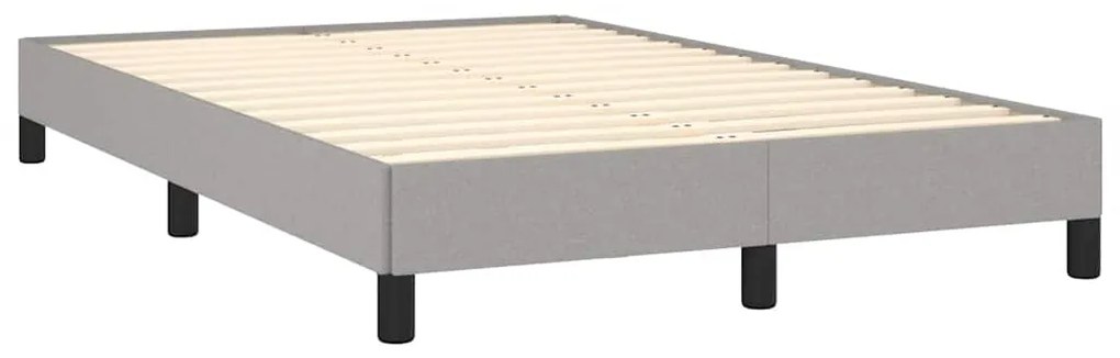 Cama boxspring com colchão 120x190 cm tecido cinzento-claro