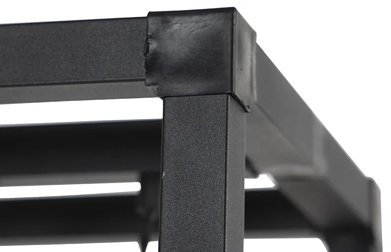 Candeeiro de pé industrial preto 3 luzes - Big Cage