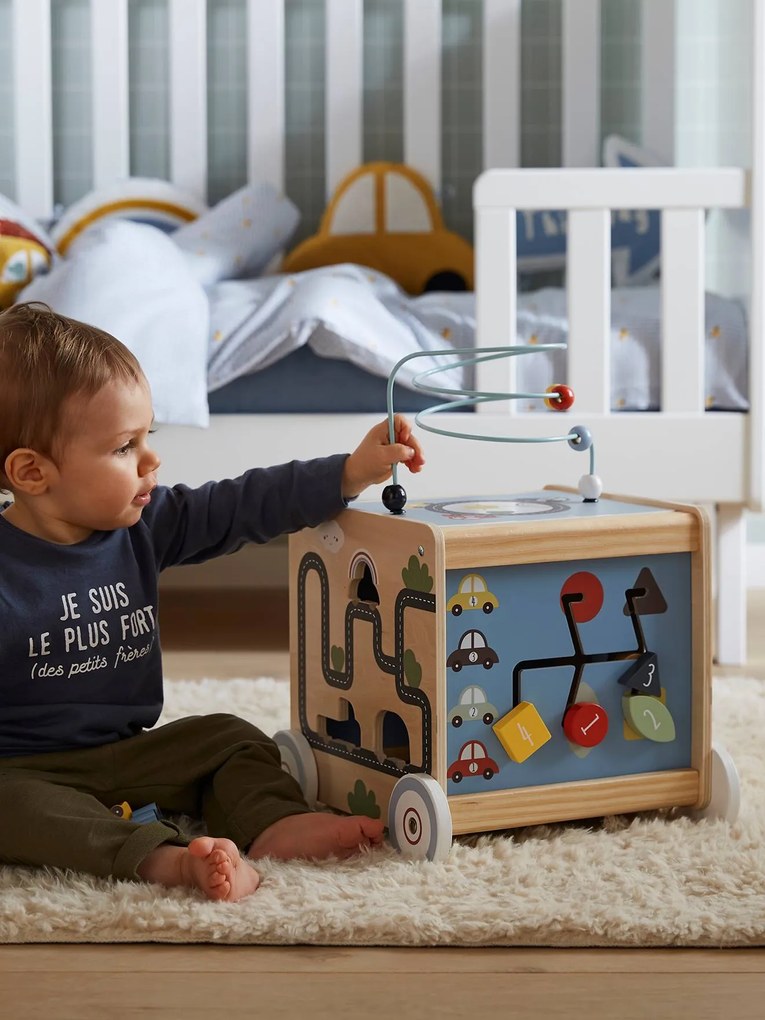 Agora -30%: Cubo de atividades Carrinhos, em madeira FSC® multicolor