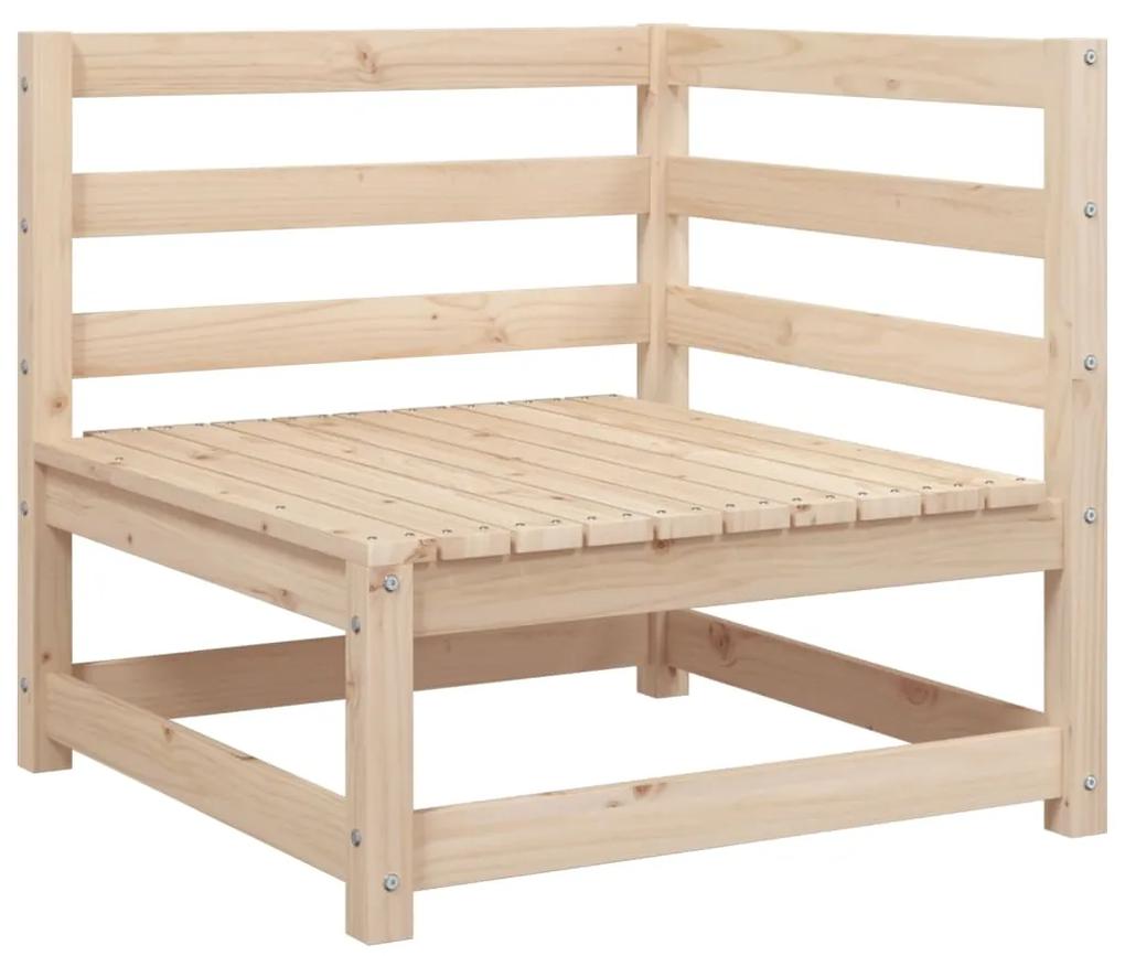 2 pcs conjunto de sofás para jardim madeira de pinho maciça