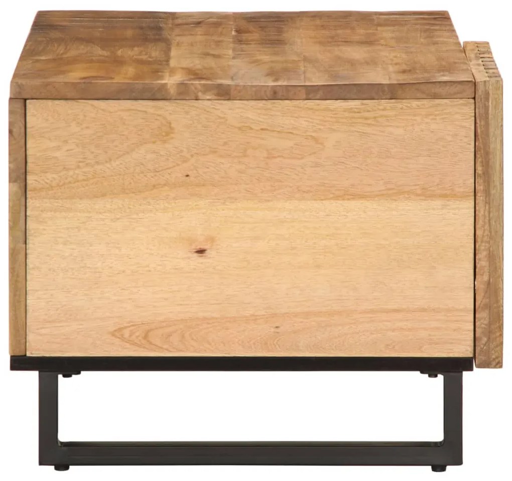 Mesa de centro 80x51x40 cm madeira de mangueira áspera maciça
