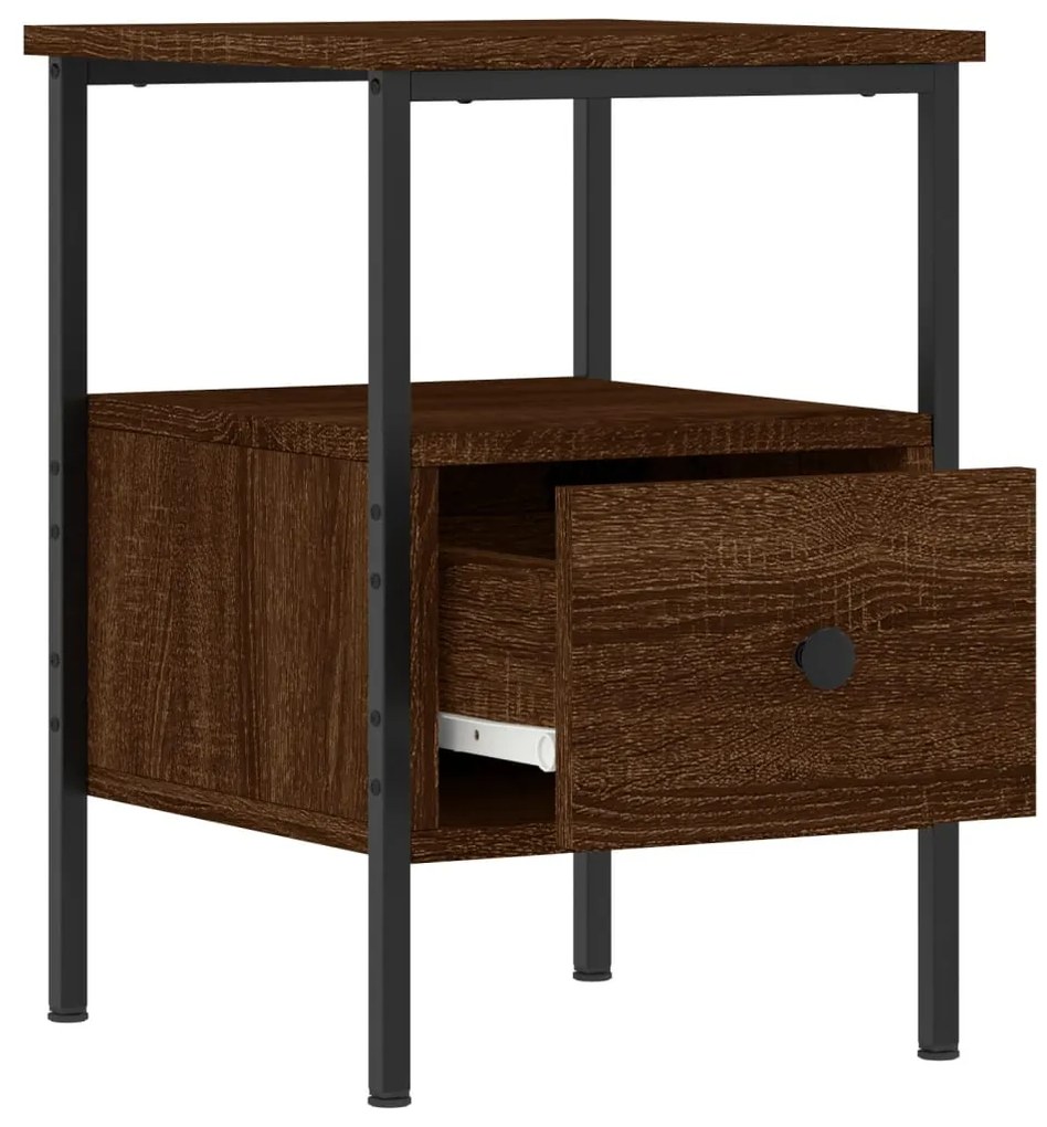 Mesa cabeceira 34x36x50 cm derivados madeira carvalho castanho