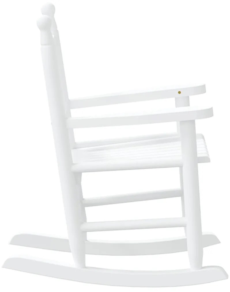 Cadeiras de baloiço infantis 2 pcs álamo maciço branco
