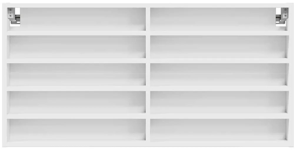 Armário vitrine 100x8,5x50 cm derivados de madeira branco