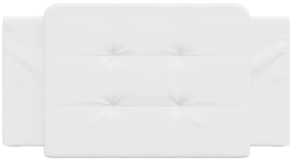Almofadão de cabeceira 100 cm couro artificial branco