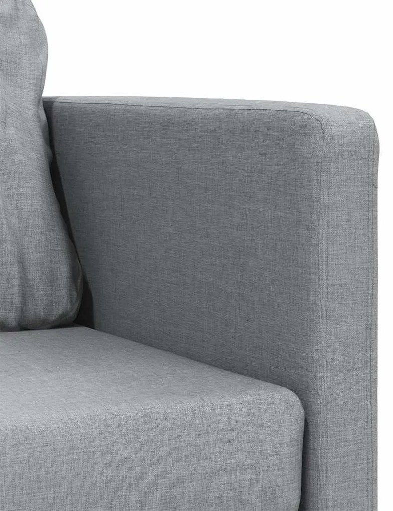 Sofá-cama sem pés 112x174x55 cm tecido cinzento-claro